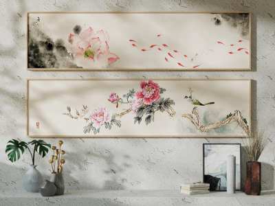 新中式装饰画3D模型下载